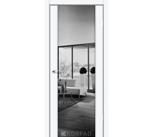 Межкомнатные Двери Korfad Sanremo SR-01 зеркало графит