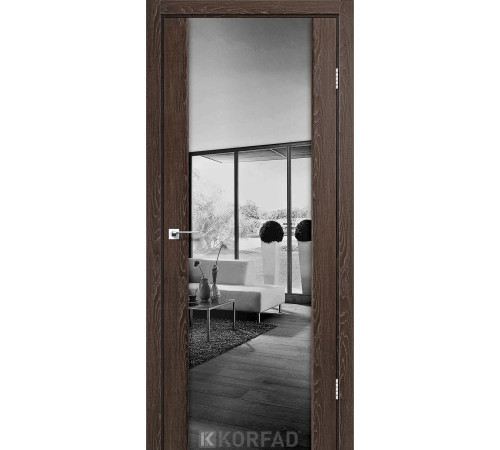 Межкомнатные Двери Korfad Sanremo SR-01 зеркало графит