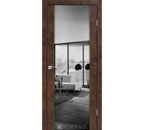 Межкомнатные Двери Korfad Sanremo SR-01 зеркало графит