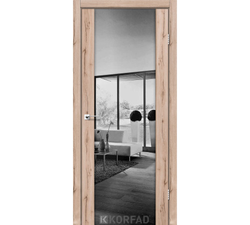 Межкомнатные Двери Korfad Sanremo SR-01 зеркало графит