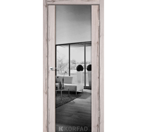 Межкомнатные Двери Korfad Sanremo SR-01 зеркало графит