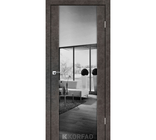 Межкомнатные Двери Korfad Sanremo SR-01 зеркало графит