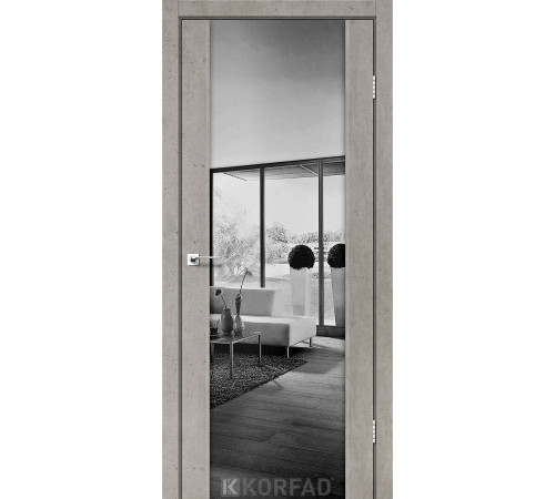Межкомнатные Двери Korfad Sanremo SR-01 зеркало графит
