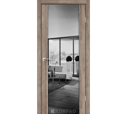Межкомнатные Двери Korfad Sanremo SR-01 зеркало графит