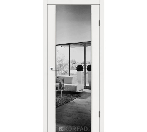 Межкомнатные Двери Korfad Sanremo SR-01 зеркало графит