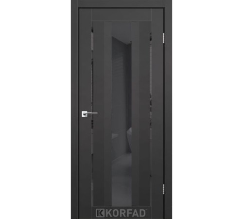 Межкомнатные Двери Korfad Aliano AL-02 Super PET Двухстороннее графит зеркало ПВХ плёнка