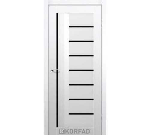 Межкомнатные Двери Korfad Aliano AL-03 Super PET Lacobel чорний ПВХ плёнка