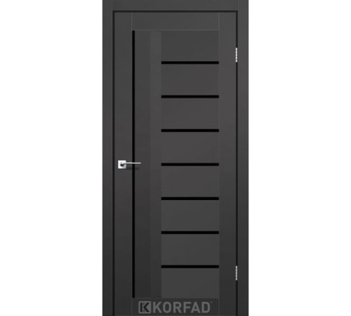 Межкомнатные Двери Korfad Aliano AL-03 Super PET Lacobel чорний ПВХ плёнка
