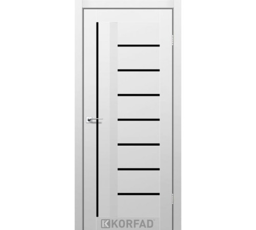 Межкомнатные Двери Korfad Aliano AL-03 Super PET Lacobel чорний ПВХ плёнка
