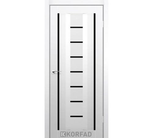 Межкомнатные Двери Korfad Aliano AL-04 Super PET Lacobel черный ПВХ плёнка