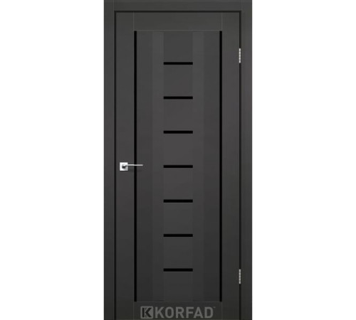 Межкомнатные Двери Korfad Aliano AL-04 Super PET Lacobel черный ПВХ плёнка