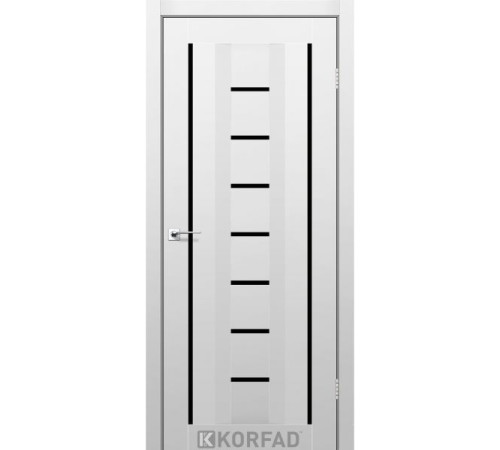 Межкомнатные Двери Korfad Aliano AL-04 Super PET Lacobel черный ПВХ плёнка