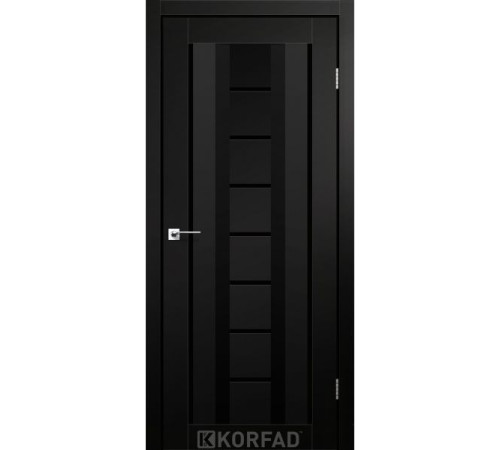 Межкомнатные Двери Korfad Aliano AL-04 Super PET Lacobel черный ПВХ плёнка