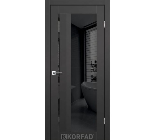 Межкомнатные Двери Korfad Aliano AL-06 Super PET Двухстороннее черное стекло