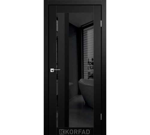 Межкомнатные Двери Korfad Aliano AL-06 Super PET Двухстороннее черное стекло