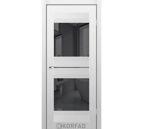 Межкомнатные Двери Korfad Aliano AL-07 Super PET Двухстороннее графит зеркало ПВХ плёнка