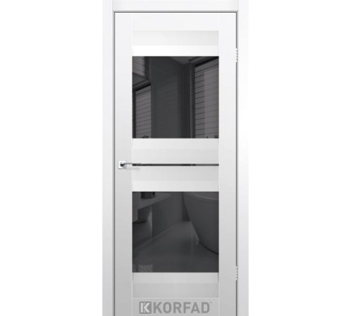 Межкомнатные Двери Korfad Aliano AL-07 Super PET Двухстороннее графит зеркало ПВХ плёнка