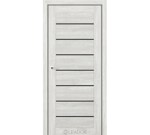 Межкомнатные Двери Leador Express Wisteria Черное стекло ПВХ плёнка