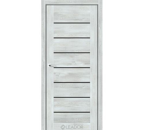 Межкомнатные Двери Leador Express Wisteria Черное стекло ПВХ плёнка