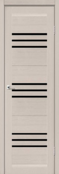 Двери Leador Doors Sovana дуб латте нестандартная Черное стекло