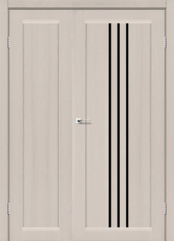 Двери Leador Doors Verona полуторные Черное стекло
