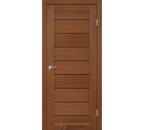 Межкомнатные Двери Leador Doors Neapol браун Черное стекло ПВХ плёнка