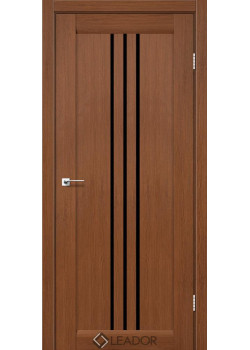 Двері Leador Doors Verona браун Чорне скло