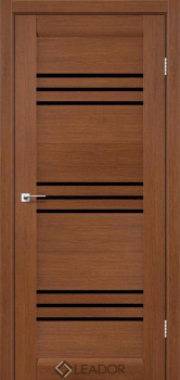 Двери Leador Doors Sovana браун Черное стекло