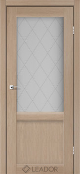 Двери Leador Doors Laura LR-01 сатин белый дуб мокко