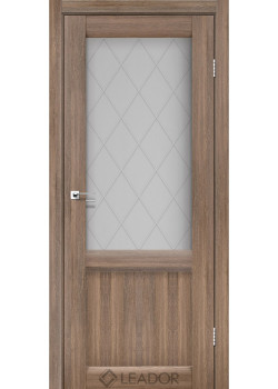 Двері Leador Doors Laura LR-01 сатин білий сіре дерево