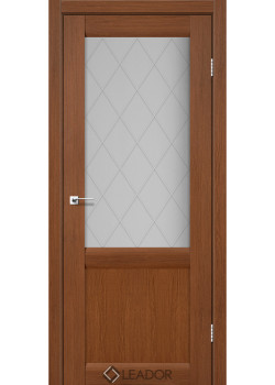 Двері Leador Doors Laura LR-01 сатин білий браун