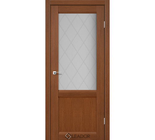 Межкомнатные Двери Leador Doors Laura LR-01 сатин белый браун ПВХ плёнка