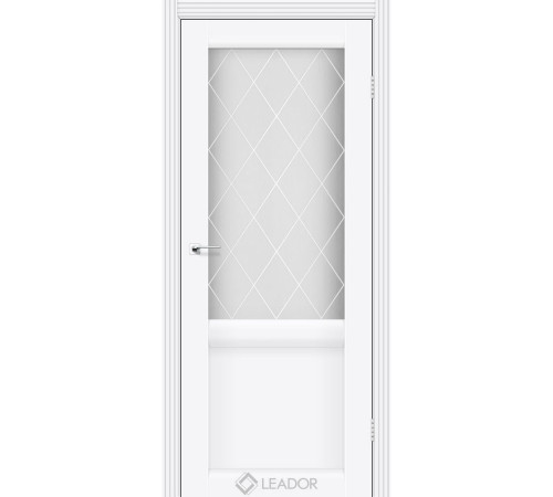 Межкомнатные Двери Leador Doors Laura LR-01 сатин белый белый матовый ПВХ плёнка