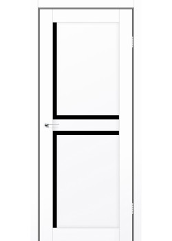 Двері Leador Doors SIERRA білий матовий Чорне скло