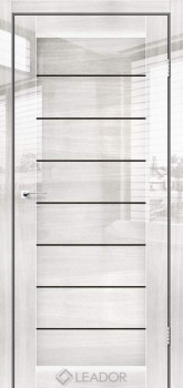 Двери Leador Gloss RONDA Черное стекло