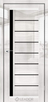 Двери Leador Gloss BERGEN Черное стекло