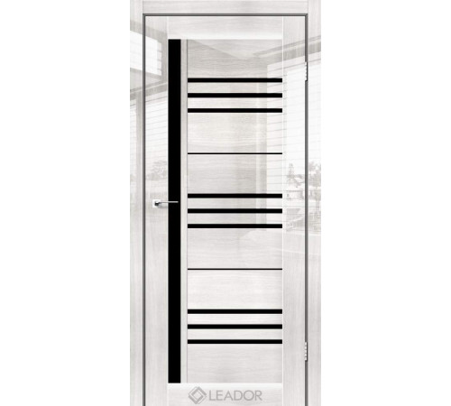 Межкомнатные Двери Leador Gloss BOLIVIA Черное стекло ПВХ плёнка