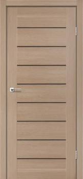 Двери Leador Doors Neapol дуб мокко Черное стекло