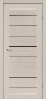 Двери Leador Doors Neapol дуб латте Черное стекло