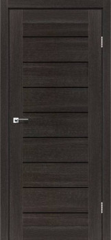 Двери Leador Doors Neapol дуб саксонский Черное стекло