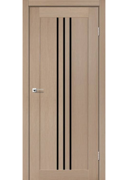 Двері Leador Doors Verona дуб мокко Чорне скло