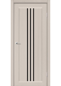 Двері Leador Doors Verona дуб латте Чорне скло
