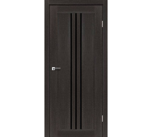 Двери Leador Doors Verona дуб саксонский Черное стекло