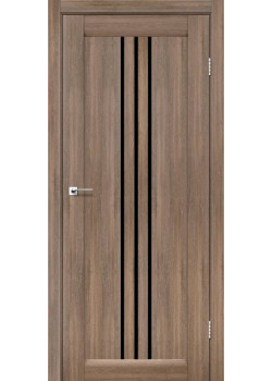 Двері Leador Doors Verona сіре дерево Чорне скло