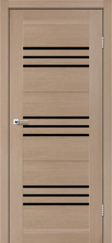 Двери Leador Doors Sovana дуб мокко Черное стекло