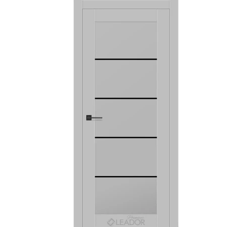 Двери Leador Premium Aurora Lacobel черный