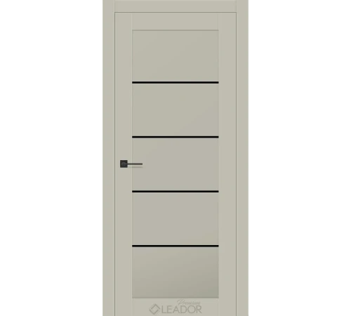 Двери Leador Premium Aurora Lacobel черный