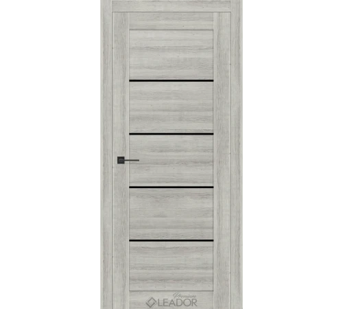 Двери Leador Premium Aurora Lacobel черный