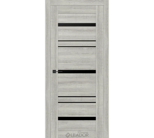 Двери Leador Premium Geranio Lacobel черный