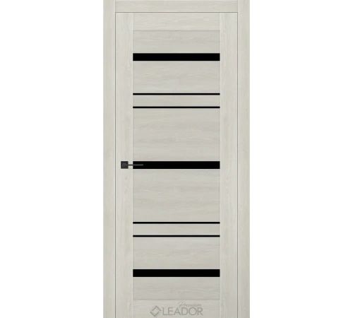 Двери Leador Premium Geranio Lacobel черный